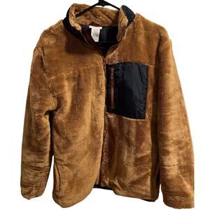 Tommy Bahama Kids Teddy Bear Faux Fur Jacket Windbreaker Boys 16 XXL Mustard